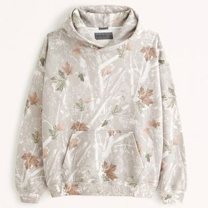 Abercrombie off white camo hoodie